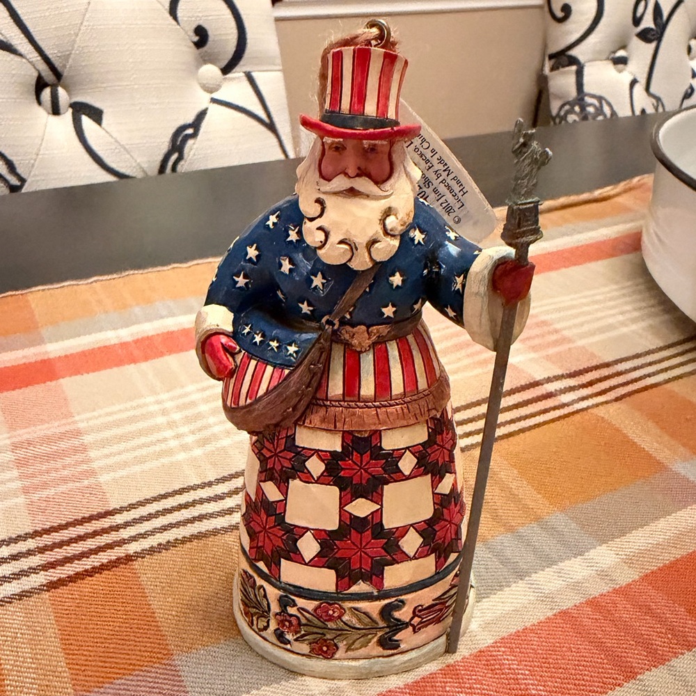 Jim Shore Perfectly Festive in All Fifty States American Patriotic Santa 2012